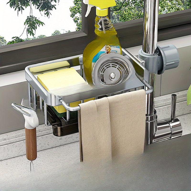 Полка для крана, Полка для хранения кухонной раковины из космического алюминия, Бытовая тряпка со сливным поддоном, Многофункциональная подвесная корзина
Полка для крана, Полка для хранения кухонной раковины из космического алюминия, Бытовая тряпка со сливным поддоном, Многофункциональная подвесная корзина