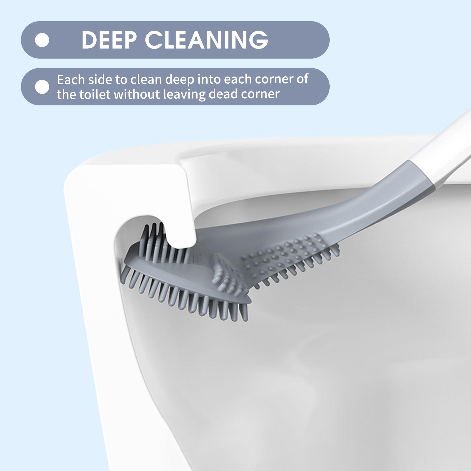 Щетка для унитаза с длинной ручкой, настенная щетина из термопластичной резины, очиститель щетки для унитаза, без сверления, глубокая ванная комната 
Щетка для унитаза с длинной ручкой, настенная щетина из термопластичной резины, очиститель щетки для унитаза, без сверления, глубокая ванная комната