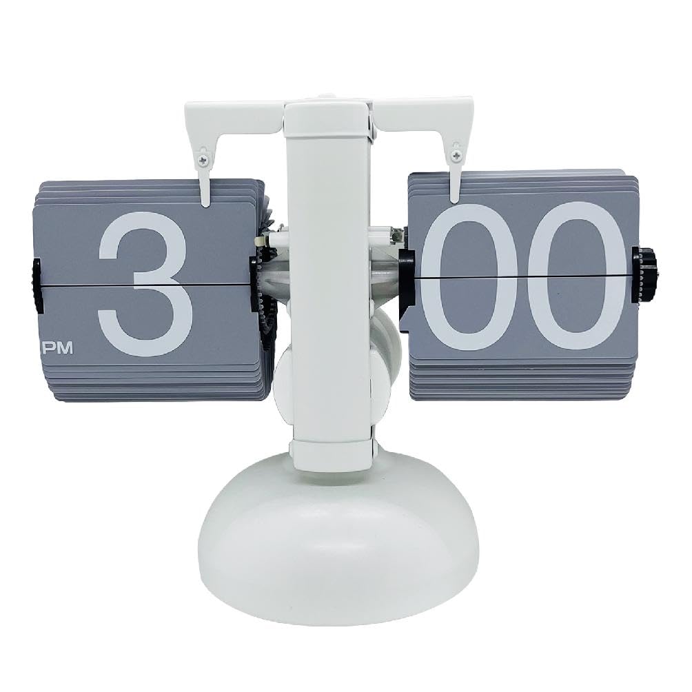 Automatic Flip Clock Retro Simple Home Living Room Table Clock European Single Foot Balance Mechanical Page Turner White/Grey
Automatic Flip Clock Retro Simple Home Living Room Table Clock European Single Foot Balance Mechanical Page Turner White/Grey