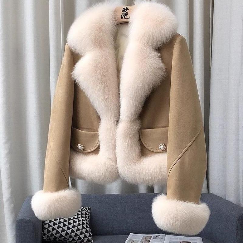 Бавовняна куртка з імітації лисячого хутра жіноча коротка нова куртка з імітації оксамиту оленячої шкіри виглядає тонкою та модною XL recommends 126-72.5 kg верблюд
Бавовняна куртка з імітації лисячого хутра жіноча коротка нова куртка з імітації оксамиту оленячої шкіри виглядає тонкою та модною XL recommends 126-72.5 kg верблюд