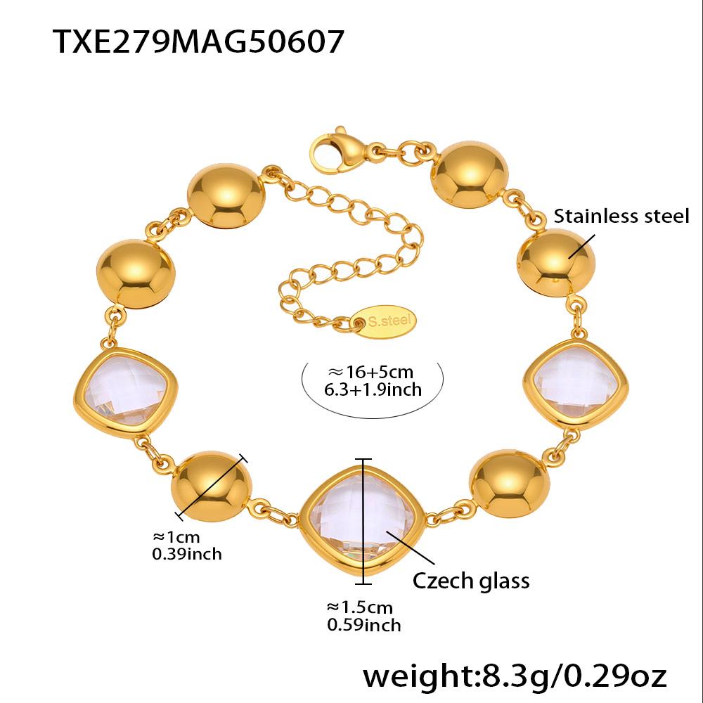 316L Stainless Steel Beads Chain Bracelet With Multi Shiny Round Faceted Czech Crystal Glass For Women Luxury Women s Bracelets
316L Stainless Steel Beads Chain Bracelet With Multi Shiny Round Faceted Czech Crystal Glass For Women Luxury Women s Bracelets
