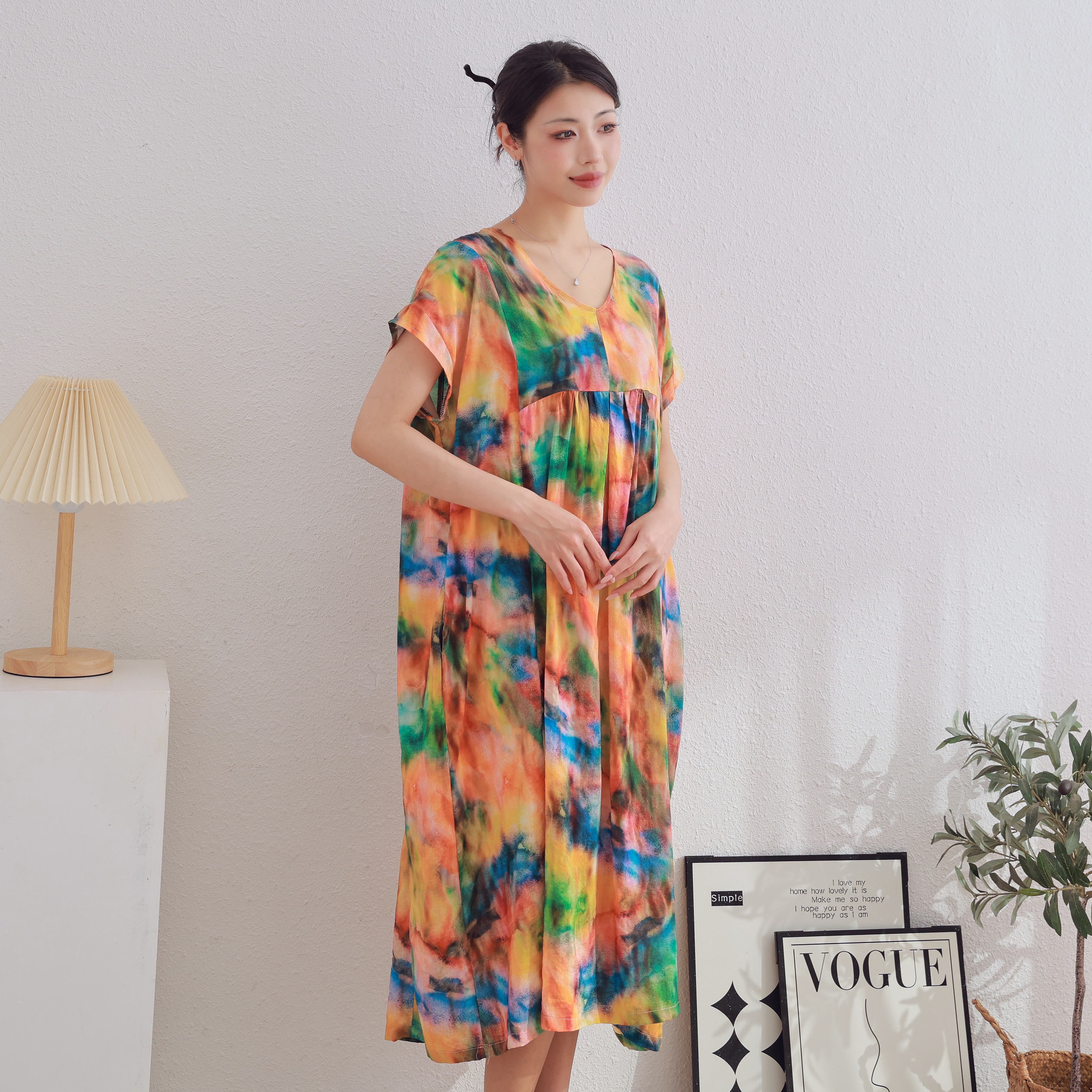 DIMANAF 2025 Женское летнее платье больших размеров с V-образным вырезом Повседневное цветочное платье Базовое винтажное свободное длинное платье One Size оранжевый
DIMANAF 2025 Женское летнее платье больших размеров с V-образным вырезом Повседневное цветочное платье Базовое винтажное свободное длинное платье One Size оранжевый