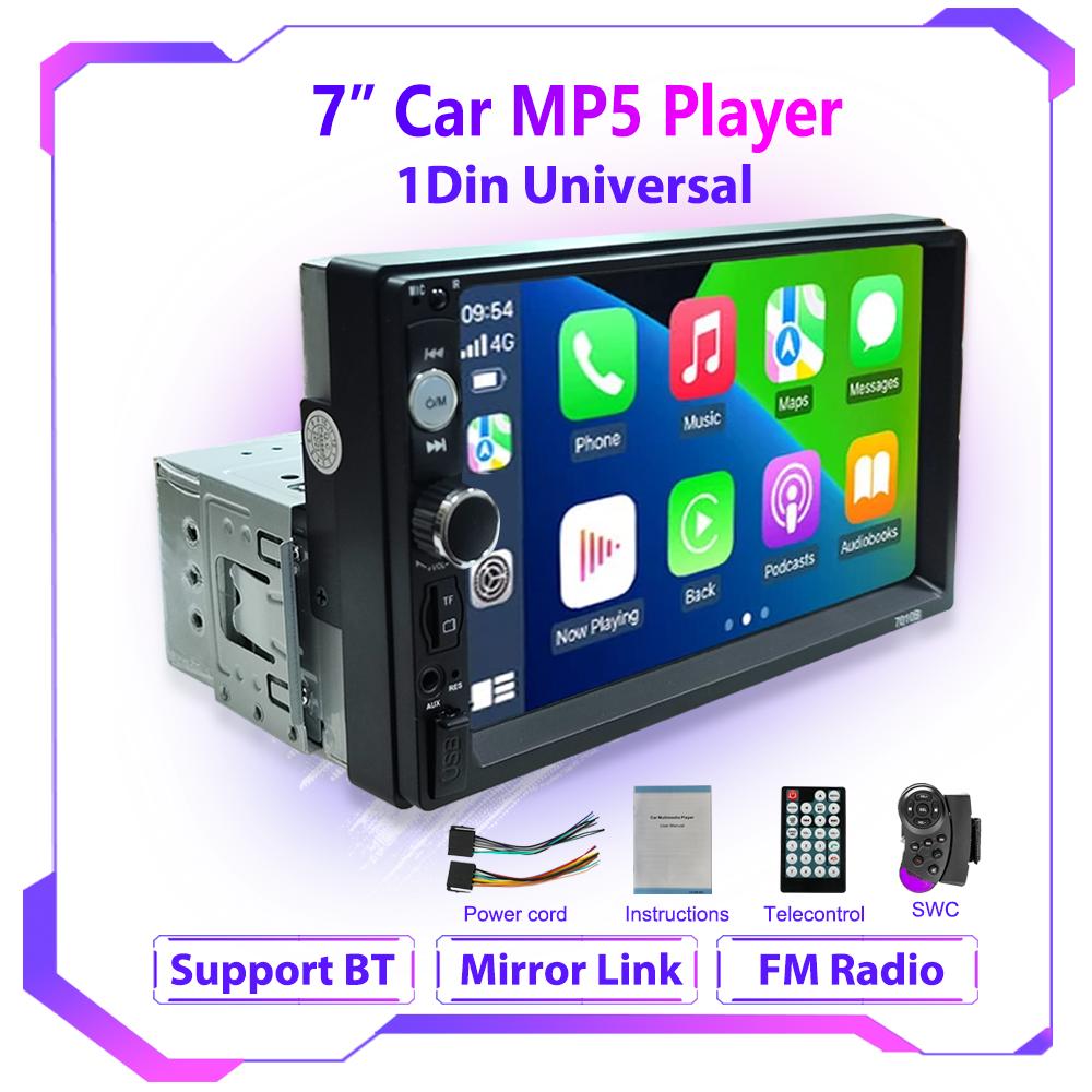 1Din Universal Car MP5 Video Player 7 Inch FM Radio Multimedia Player Auto Stereo USB TF MirrorLink BT 7010B Touch Screen SWC 7010B Full Set
1Din Universal Car MP5 Video Player 7 Inch FM Radio Multimedia Player Auto Stereo USB TF MirrorLink BT 7010B Touch Screen SWC 7010B Full Set