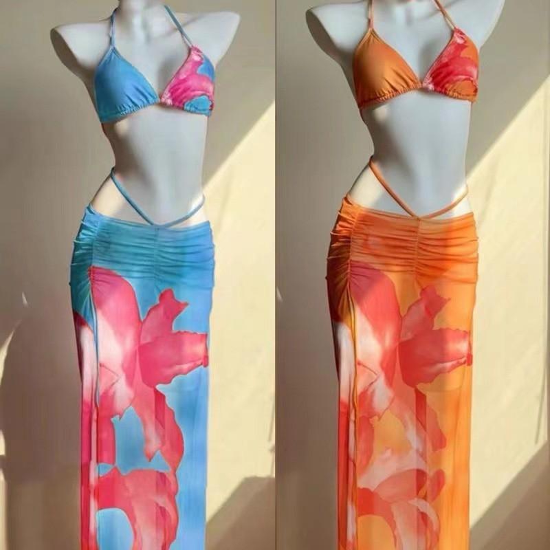 Orange Printed Island Vacation Bikini Slimming Long Dress Small Chest Gathered Split Swimsuit Women Soak In Hot M синій
Orange Printed Island Vacation Bikini Slimming Long Dress Small Chest Gathered Split Swimsuit Women Soak In Hot M синій