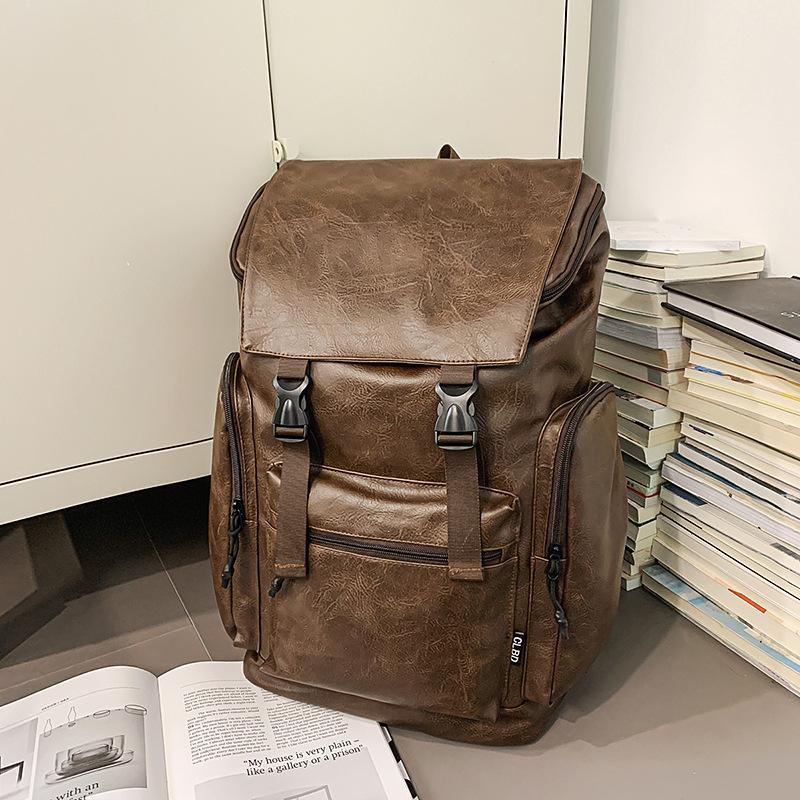 Business computer handbag men s and women s new soft leather backpack fashion commuter large capacity travel backpack коричневий
Business computer handbag men s and women s new soft leather backpack fashion commuter large capacity travel backpack коричневий