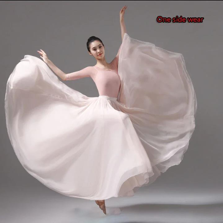 Women Classical Half Skirt Modern Dance Training Skirt Elegant Double Chiffon Performance Swing Skirt Ethereal 720 Degree 95cm світло-рожевий колір
Women Classical Half Skirt Modern Dance Training Skirt Elegant Double Chiffon Performance Swing Skirt Ethereal 720 Degree 95cm світло-рожевий колір