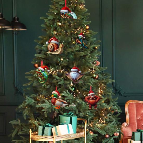 Christmas Ornaments Cartoon Animal Pattern Christmas Tree Decoration 2D Flat Snail/Fly/Duck Acrylic Pendant for Window Wall Tree Decor D
Christmas Ornaments Cartoon Animal Pattern Christmas Tree Decoration 2D Flat Snail/Fly/Duck Acrylic Pendant for Window Wall Tree Decor D