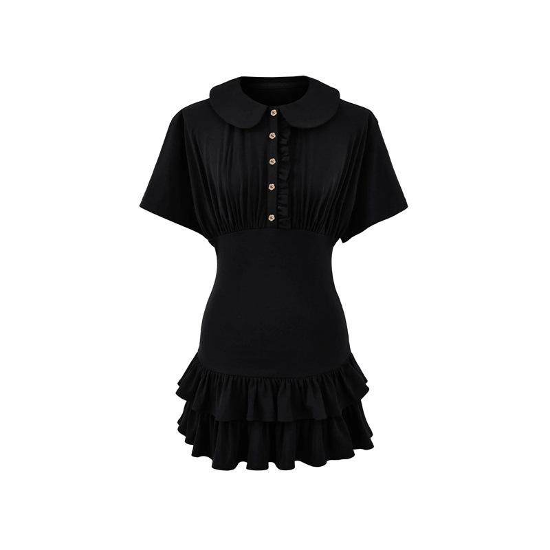 Women s Retro Chic Ruffled Doll Collar Dress with Waist-Cinching and Drop Shoulder Design Medium чорний
Women s Retro Chic Ruffled Doll Collar Dress with Waist-Cinching and Drop Shoulder Design Medium чорний
