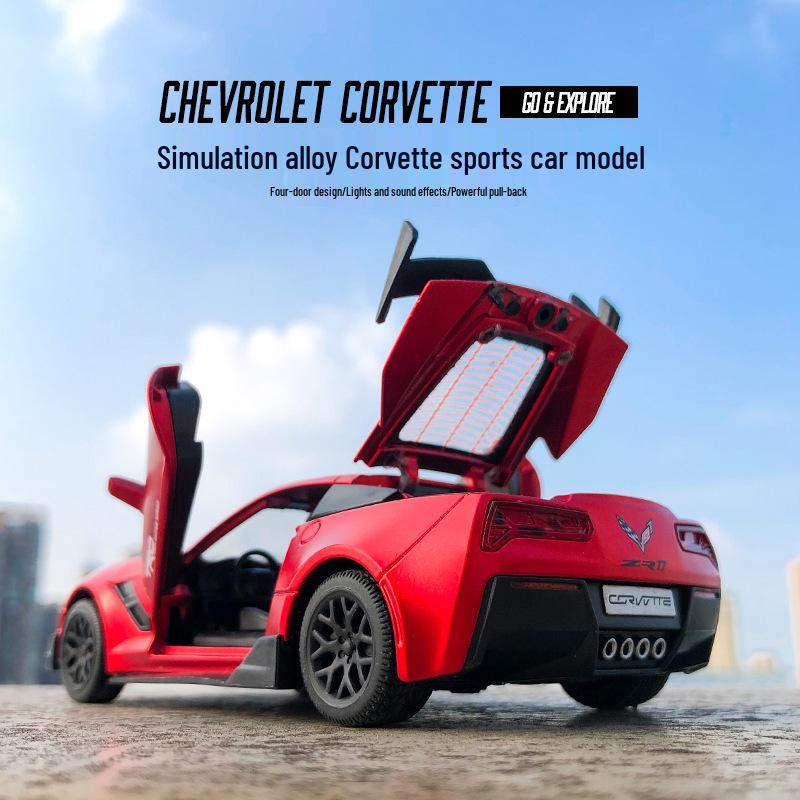 1:32 Die-Cast Corvette Model Car with Four Doors, Sound & Light Effects - Collectible Toy
1:32 Die-Cast Corvette Model Car with Four Doors, Sound & Light Effects - Collectible Toy