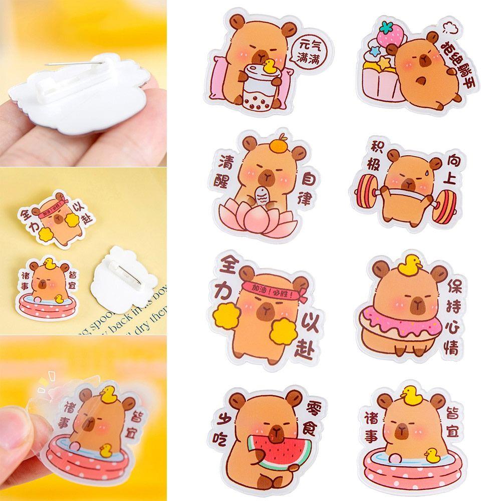 Cartoon Animal Badges Acrylic Clothing Backpack Pins Capibara Kapibara Broochs Girls Kids Women
Cartoon Animal Badges Acrylic Clothing Backpack Pins Capibara Kapibara Broochs Girls Kids Women
