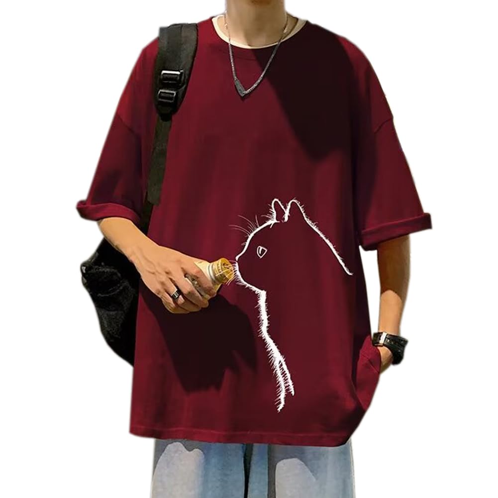 Heone Summer Short Sleeve Cute Cat Print Popular Plus Sizes Summer Stylish Cut and Sewn Men s T-Shirt, Top, Clothing, Available, Clothes, Top, Unisex,
Heone Summer Short Sleeve Cute Cat Print Popular Plus Sizes Summer Stylish Cut and Sewn Men s T-Shirt, Top, Clothing, Available, Clothes, Top, Unisex,