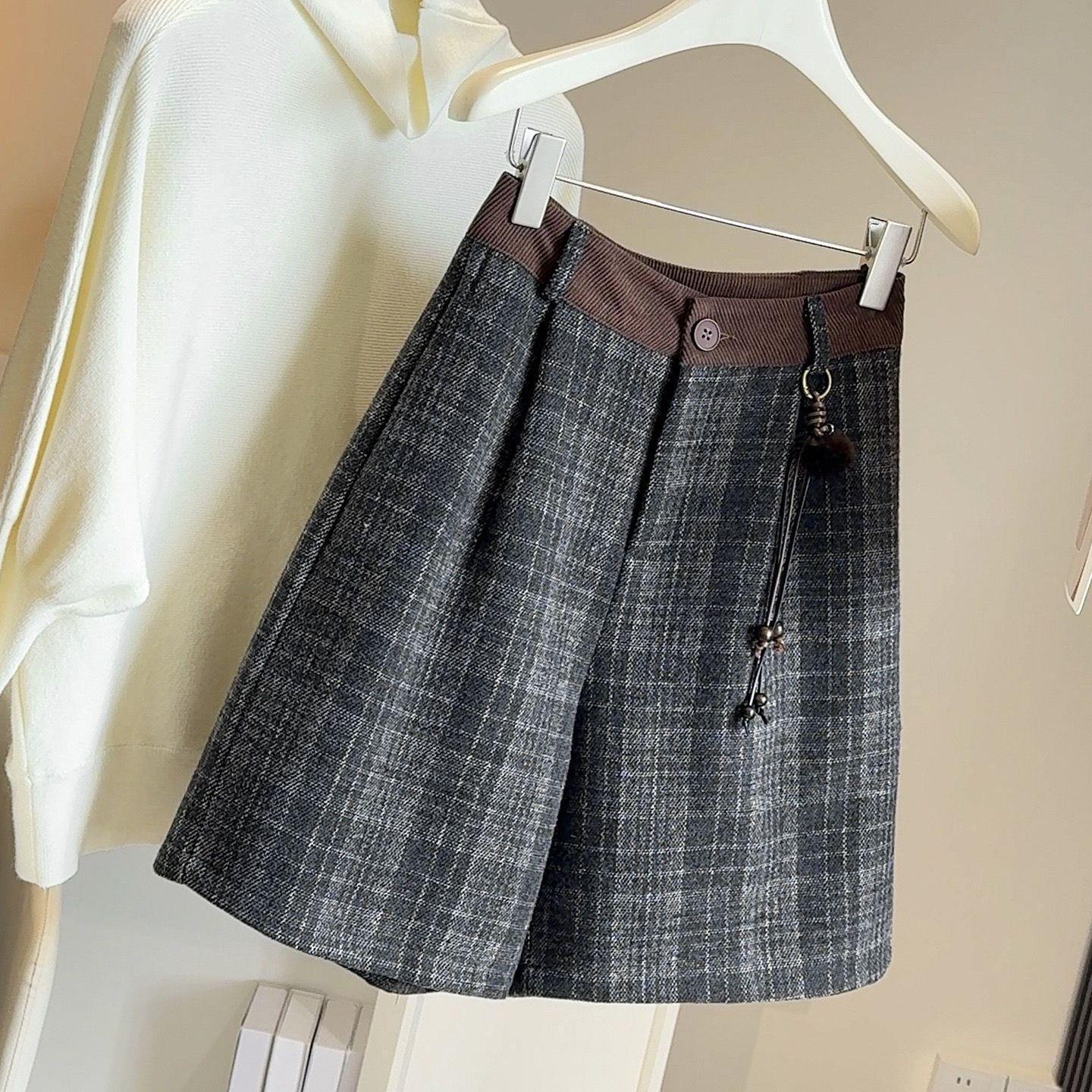 Plaid High-Waisted Slimming Bootcut Fashionable Wide-Leg Shorts for 2025 Autumn/Winter S (recommended for 85-95 lbs)
Plaid High-Waisted Slimming Bootcut Fashionable Wide-Leg Shorts for 2025 Autumn/Winter S (recommended for 85-95 lbs)