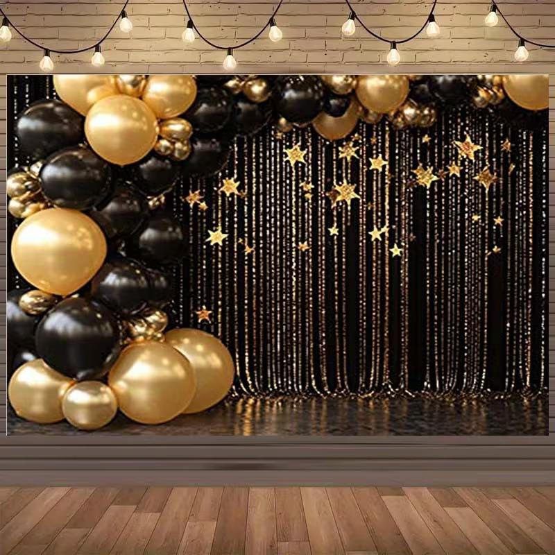 2D Black Gold Tassel Curtain Backdrop Birthday Party Wall Hanging 47.2x31.5inch/120*80cm
2D Black Gold Tassel Curtain Backdrop Birthday Party Wall Hanging 47.2x31.5inch/120*80cm