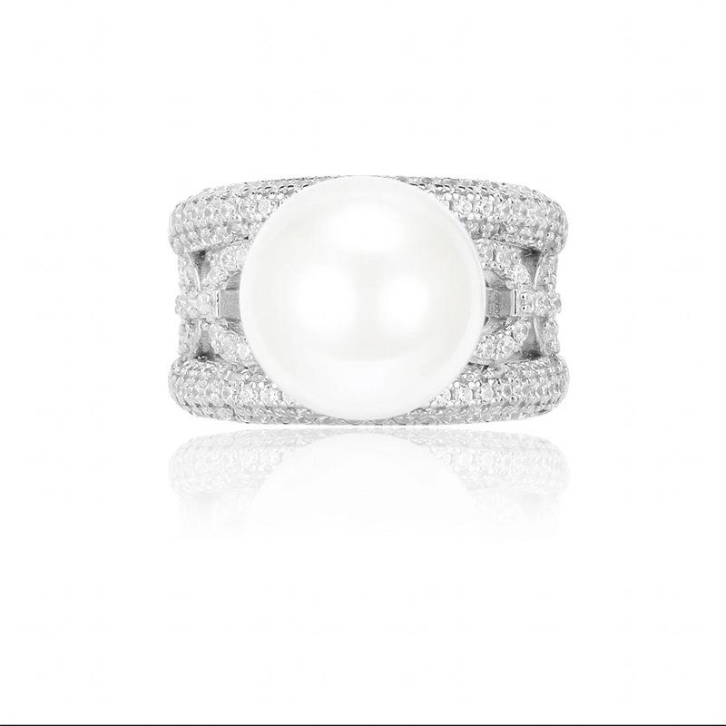 Xiancan Jewelry 12mm Shell Pearl S925 Sterling Silver Ring - Elegant Goddess Style. Size 5
Xiancan Jewelry 12mm Shell Pearl S925 Sterling Silver Ring - Elegant Goddess Style. Size 5