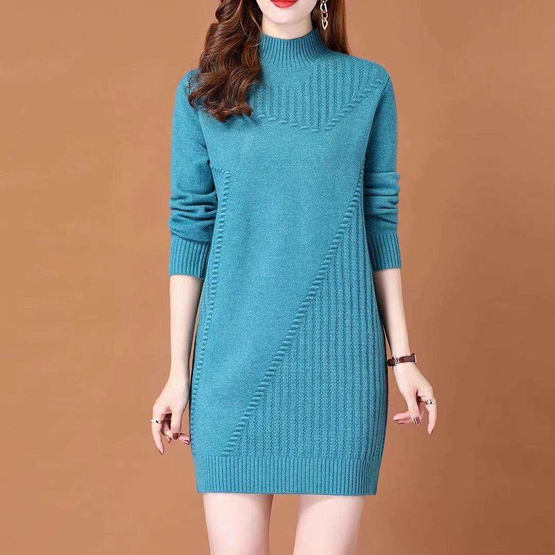 Autumn-Winter Slim-Fit Mid-Length Knit Dress with Half-High Collar - Versatile and Flattering for Women M (95-110 jin)
Autumn-Winter Slim-Fit Mid-Length Knit Dress with Half-High Collar - Versatile and Flattering for Women M (95-110 jin)
