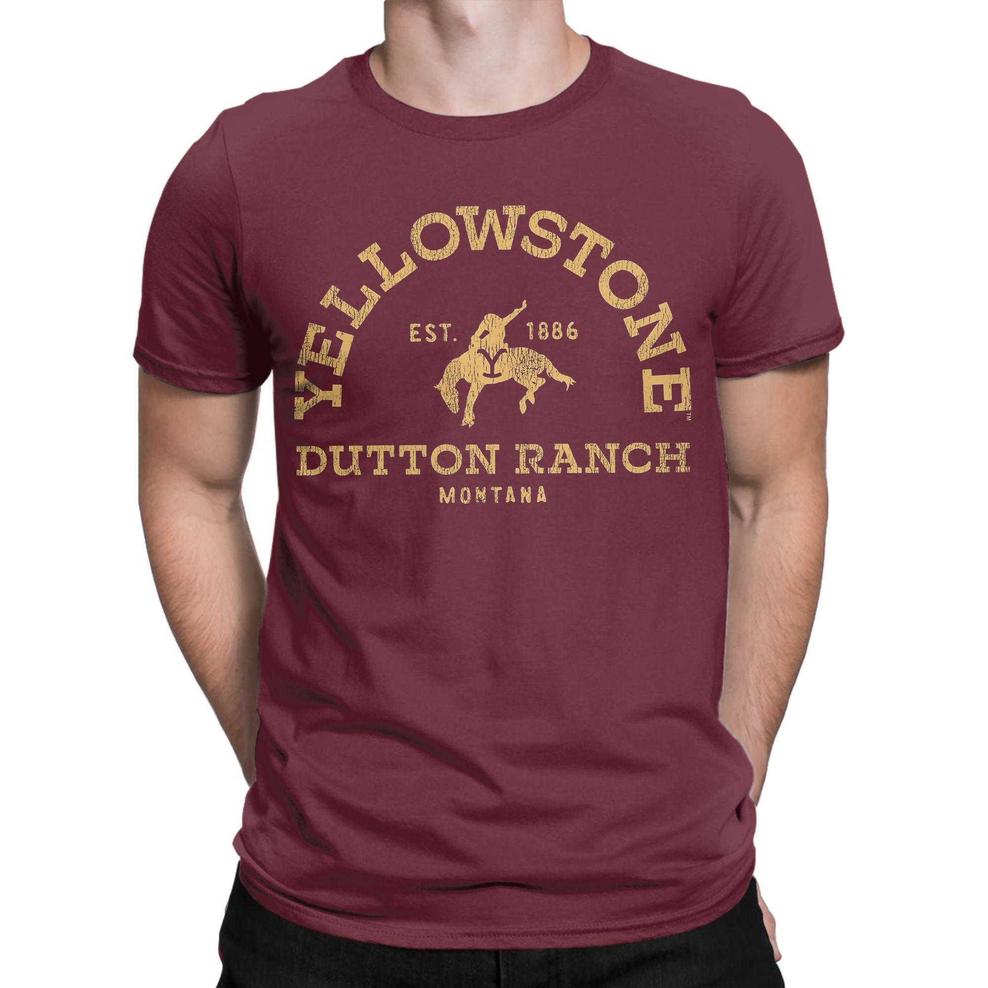 Винтажные ковбойские футболки Yellowstone Dutton Ranch Montana Est 1886 для мужчин, футболки из чистого хлопка, футболка с круглым вырезом, одежда, лето S бордовый
Винтажные ковбойские футболки Yellowstone Dutton Ranch Montana Est 1886 для мужчин, футболки из чистого хлопка, футболка с круглым вырезом, одежда, лето S бордовый
