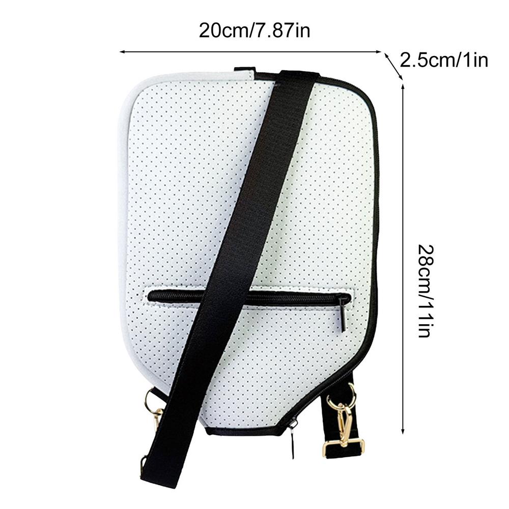 Neoprene Paddle Cover Protective with Detachable Shoulder Strap Table Tennis Paddle Case Racket Sleeve білий
Neoprene Paddle Cover Protective with Detachable Shoulder Strap Table Tennis Paddle Case Racket Sleeve білий