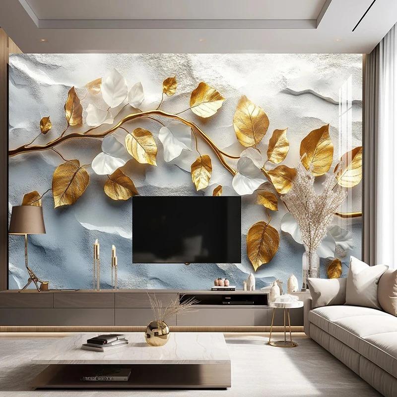 Modern Fashion Mural 3d Stereo Golden Embossed Leaf Abstract Wallpaper Living Room Bedroom Wall Mural Home Decor 200 cm(W) x 140 cm(H)
Modern Fashion Mural 3d Stereo Golden Embossed Leaf Abstract Wallpaper Living Room Bedroom Wall Mural Home Decor 200 cm(W) x 140 cm(H)