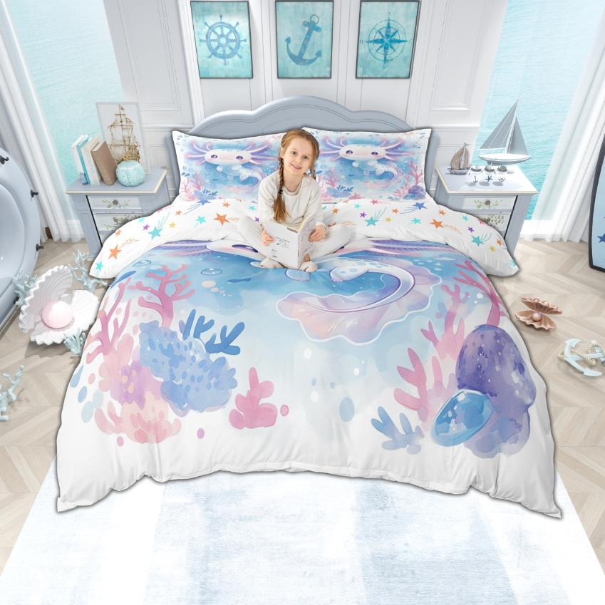 Homewish Cute Axolotl Duvet Cover Set Kawaii Ocean Wildlife Bedding Set Sealife Salamander Quilt Cover Set AU Single(140*210cm)3pcs
Homewish Cute Axolotl Duvet Cover Set Kawaii Ocean Wildlife Bedding Set Sealife Salamander Quilt Cover Set AU Single(140*210cm)3pcs
