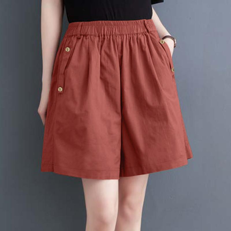 ZANZEA Женские повседневные свободные летние короткие брюки с эластичной резинкой на талии 5XL розовый
ZANZEA Женские повседневные свободные летние короткие брюки с эластичной резинкой на талии 5XL розовый