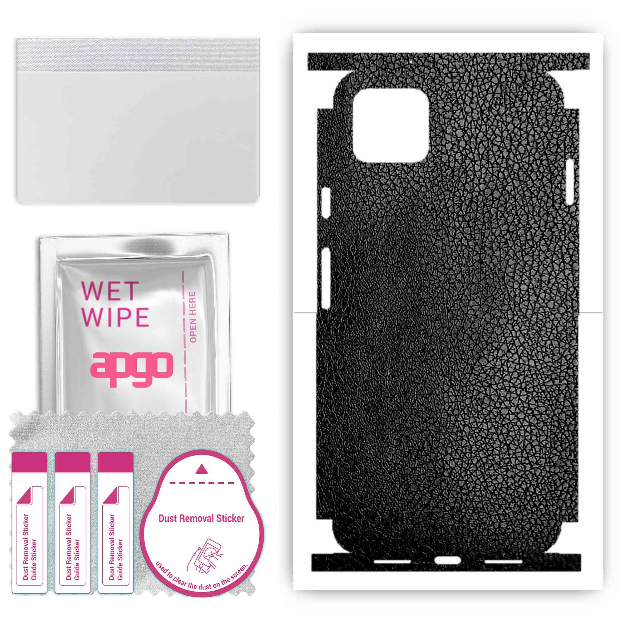 Apgo Protective Skin Sticker for the back+sides compatible with Google Pixel 4 XL, Full Wrap Film, Foil, Vinyl - Pattern Black Leather
Apgo Protective Skin Sticker for the back+sides compatible with Google Pixel 4 XL, Full Wrap Film, Foil, Vinyl - Pattern Black Leather