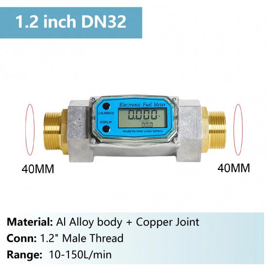 Aluminum Alloy Electronic Turbine Flow Meter 3/4 1 1.5 2 Inch Fuel Flowmeter for Diesel Water Liquid with Thread Port G1-1-4
Aluminum Alloy Electronic Turbine Flow Meter 3/4 1 1.5 2 Inch Fuel Flowmeter for Diesel Water Liquid with Thread Port G1-1-4