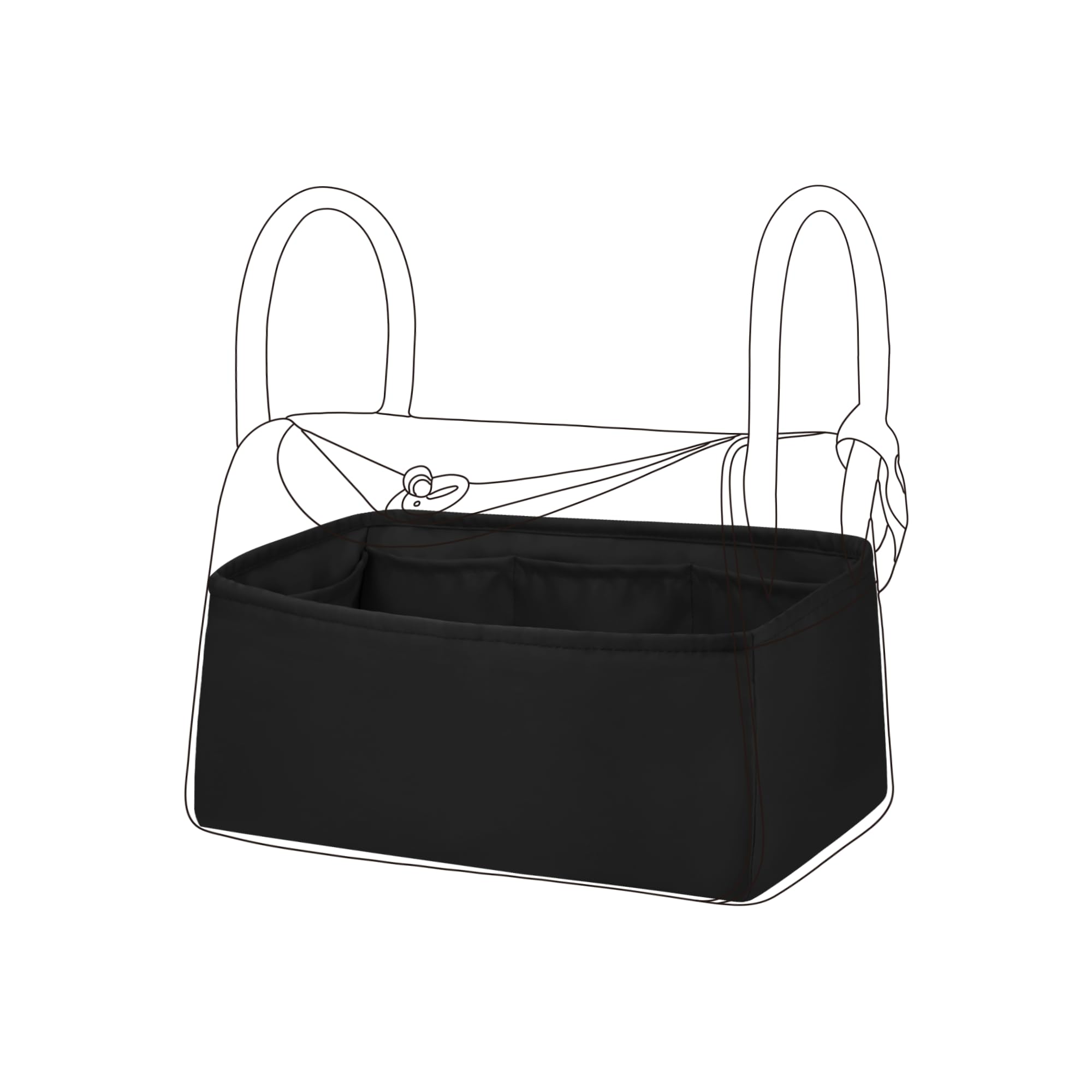 DGAZ Lindy Inner Bag, Soft, Luxurious Silk Satin, Bag Organizer, Bag-in-Bag Storage Bag with Multi-Function Pockets, Compatible with Lindy (Black,
DGAZ Lindy Inner Bag, Soft, Luxurious Silk Satin, Bag Organizer, Bag-in-Bag Storage Bag with Multi-Function Pockets, Compatible with Lindy (Black,