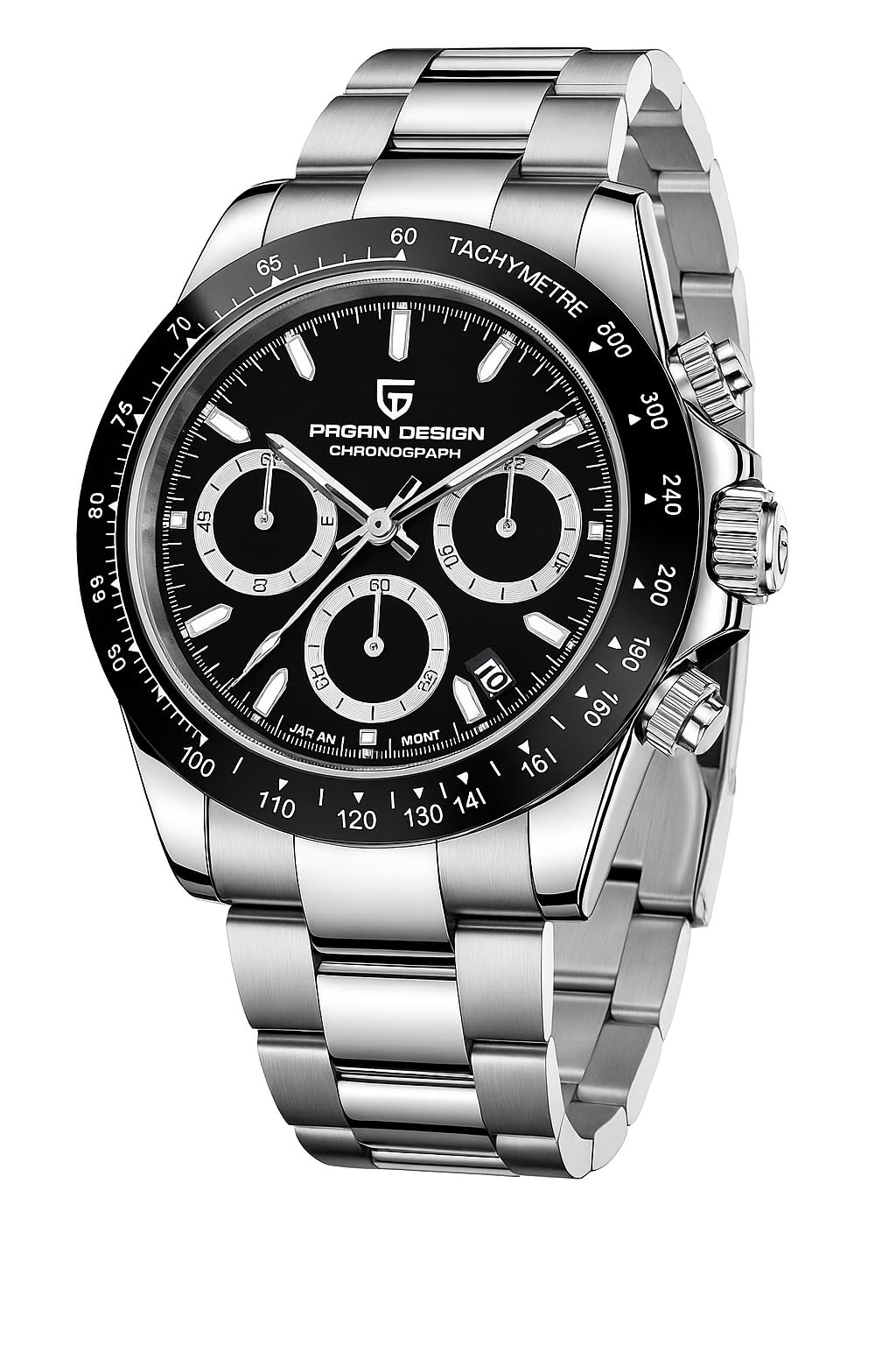 часы-хронограф с кварцевым механизмом, сапфировым стеклом, прочной нержавеющей сталью и водонепроницаемостью. Мужские: механизм, циферблат, кристалл, сталь, водостойкость.
часы-хронограф с кварцевым механизмом, сапфировым стеклом, прочной нержавеющей сталью и водонепроницаемостью. Мужские: механизм, циферблат, кристалл, сталь, водостойкость.