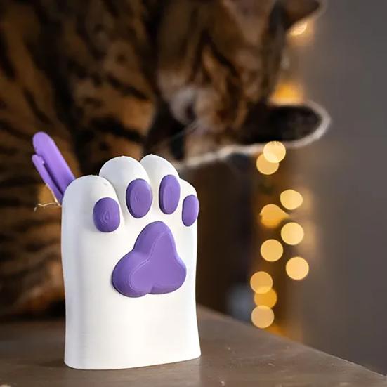 Yousheng Cat Paw Pen Holder 3D Printed Pet Paw Design Desktop Organizer Makeup Brush Storage Cup for Desk Vanity Workspace Decor фіолетовий
Yousheng Cat Paw Pen Holder 3D Printed Pet Paw Design Desktop Organizer Makeup Brush Storage Cup for Desk Vanity Workspace Decor фіолетовий