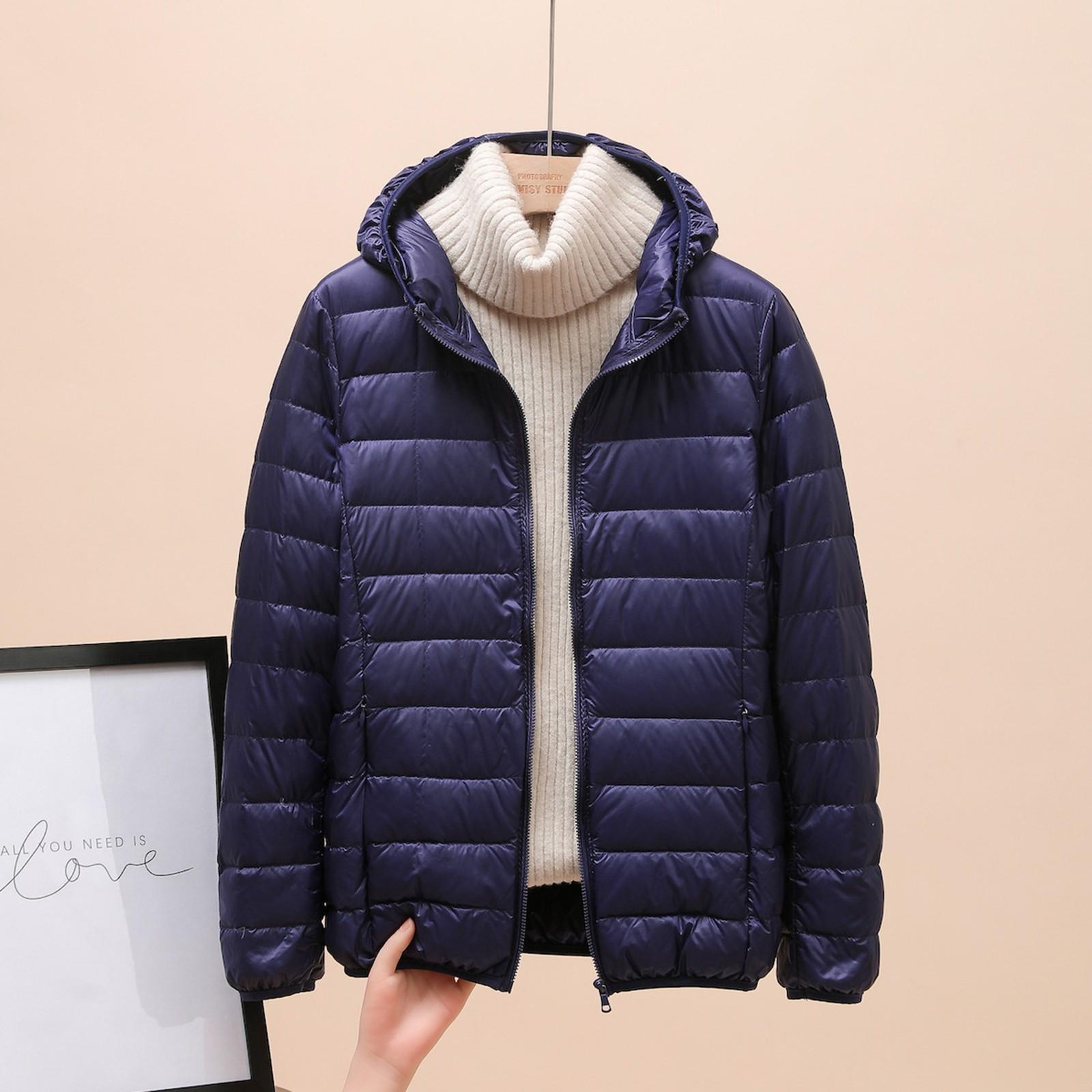 Зимняя женская хлопковая куртка-пуховик с капюшоном и легкой отделкой L тёмно-синий
Зимняя женская хлопковая куртка-пуховик с капюшоном и легкой отделкой L тёмно-синий