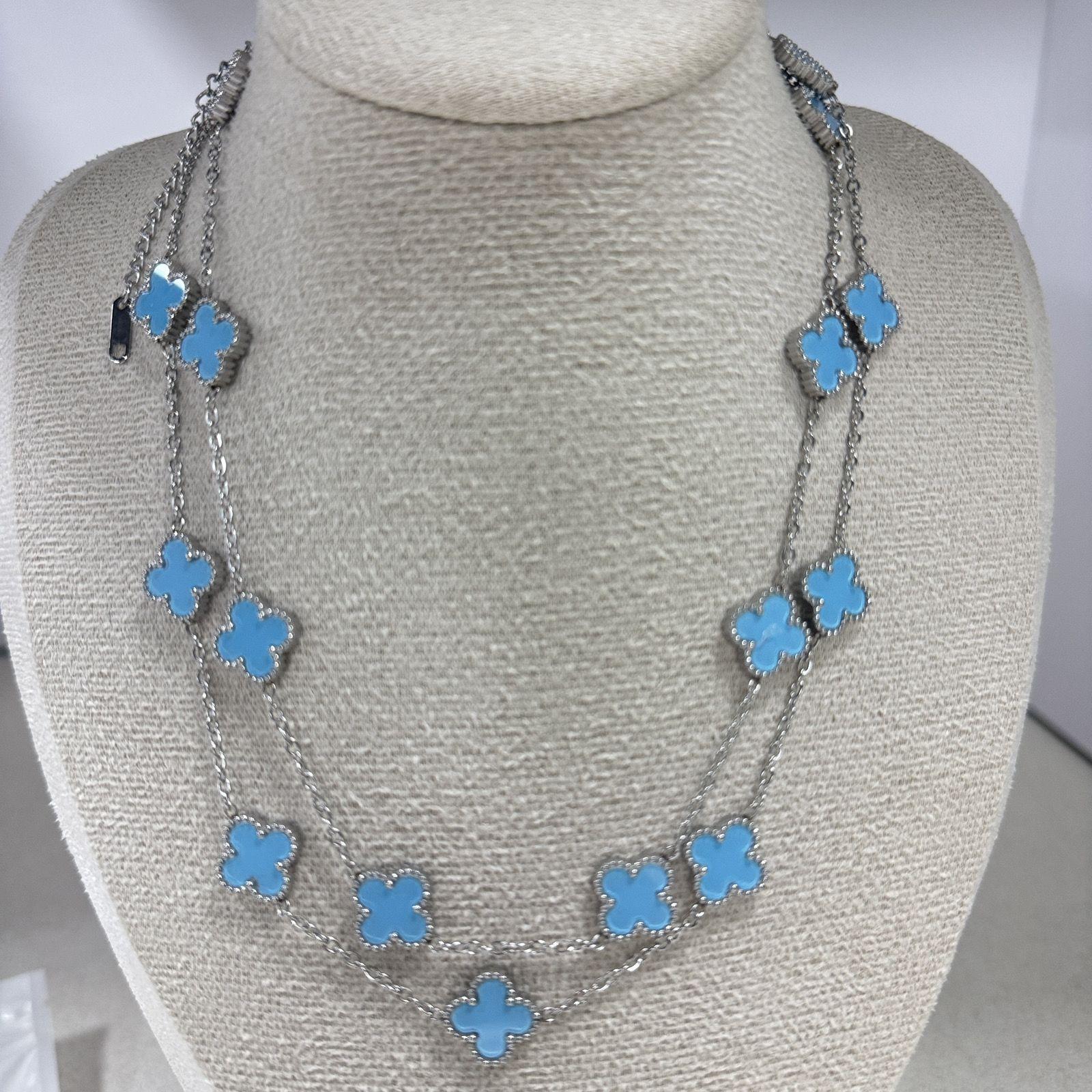 New Arrival Four-leaf Clover Necklace Titanium Steel Fashionclassyelegant Four-leaf Clover 20 Flower Longsweater Chain steel light blue 20 flowers
New Arrival Four-leaf Clover Necklace Titanium Steel Fashionclassyelegant Four-leaf Clover 20 Flower Longsweater Chain steel light blue 20 flowers
