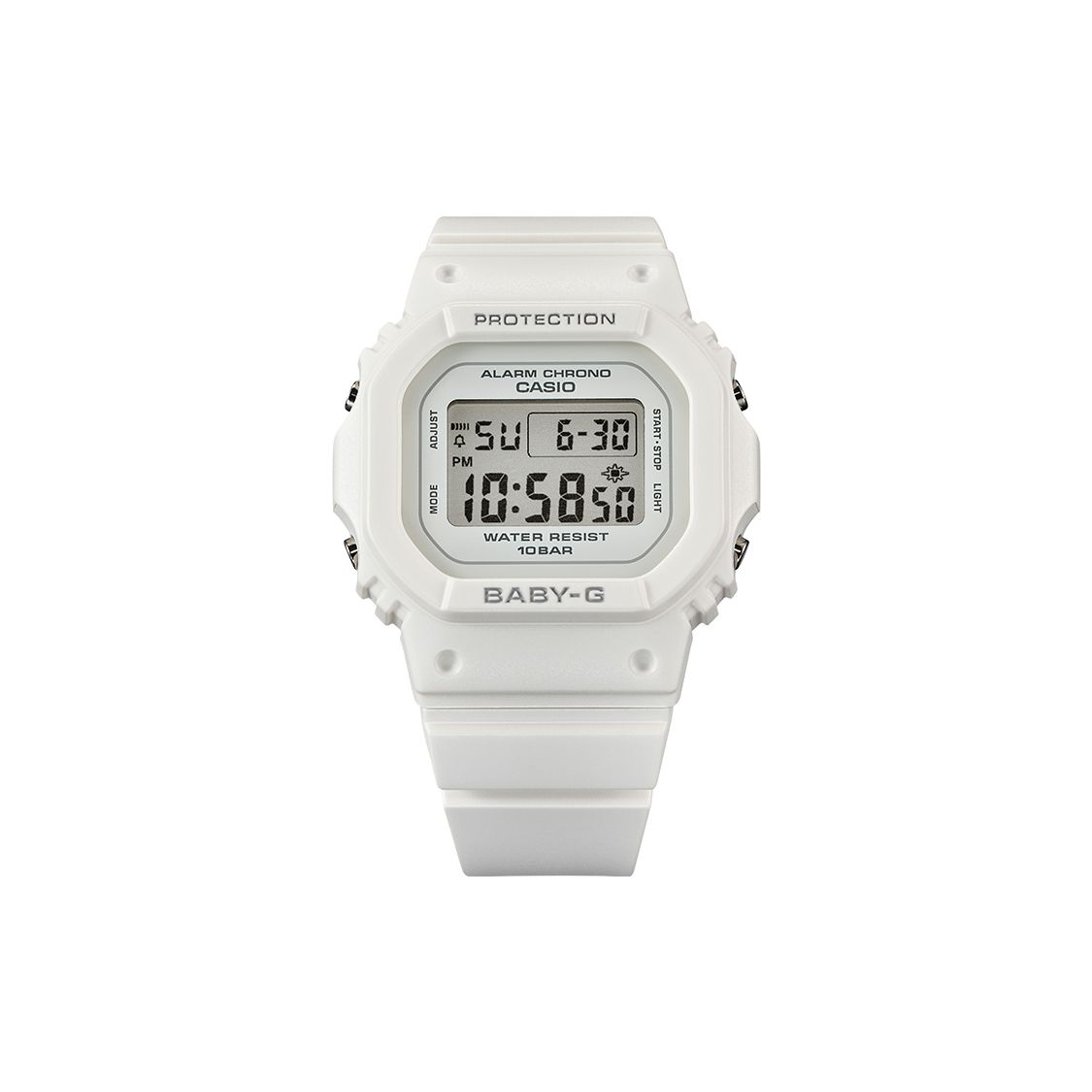 Casio Baby-G Classic Square Trendy Waterproof Student Lightweight Simple Youth White Quartz Movement Resin Strap Women watches BGD-565-7PR White
Casio Baby-G Classic Square Trendy Waterproof Student Lightweight Simple Youth White Quartz Movement Resin Strap Women watches BGD-565-7PR White
