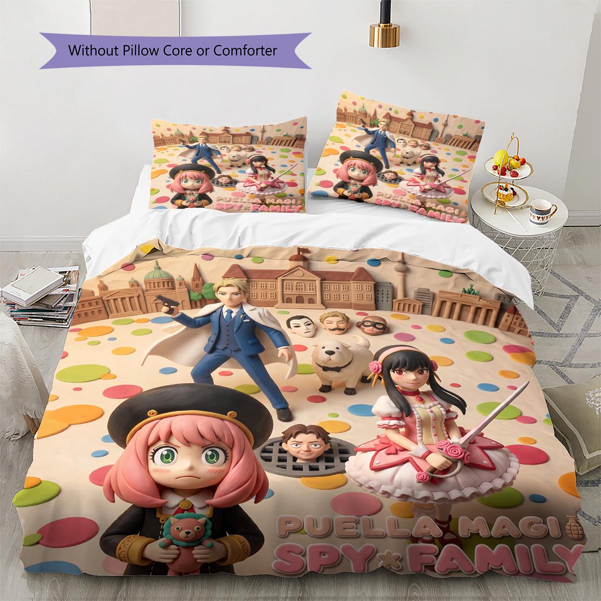 SPY×FAMILY Patterned Pillowcase & Duvet Cover Set 3 Piece Anime Style Bedding Decor Gift for Fans YUN6515 135x200cm
SPY×FAMILY Patterned Pillowcase & Duvet Cover Set 3 Piece Anime Style Bedding Decor Gift for Fans YUN6515 135x200cm