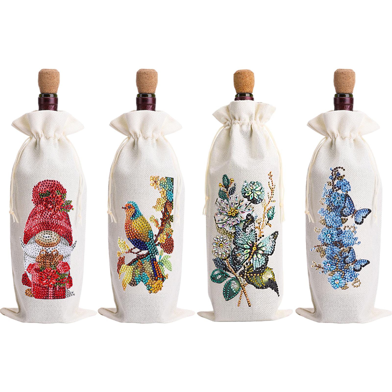 4pcs DIY Diamond Painting Wine Bag Kit Diamond Art Label Liquor Bottle Cover Wine Champagne Decorative Bag for Party Wine Decor
4pcs DIY Diamond Painting Wine Bag Kit Diamond Art Label Liquor Bottle Cover Wine Champagne Decorative Bag for Party Wine Decor