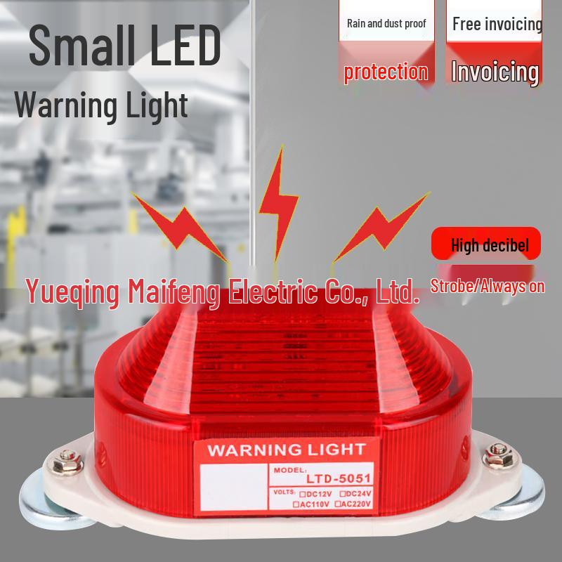 LTE-5051 LED Warning Light & Audible/Silent Signal, 12V/24V/220V Red Silent Flashing DC12V Bolt Mount
LTE-5051 LED Warning Light & Audible/Silent Signal, 12V/24V/220V Red Silent Flashing DC12V Bolt Mount