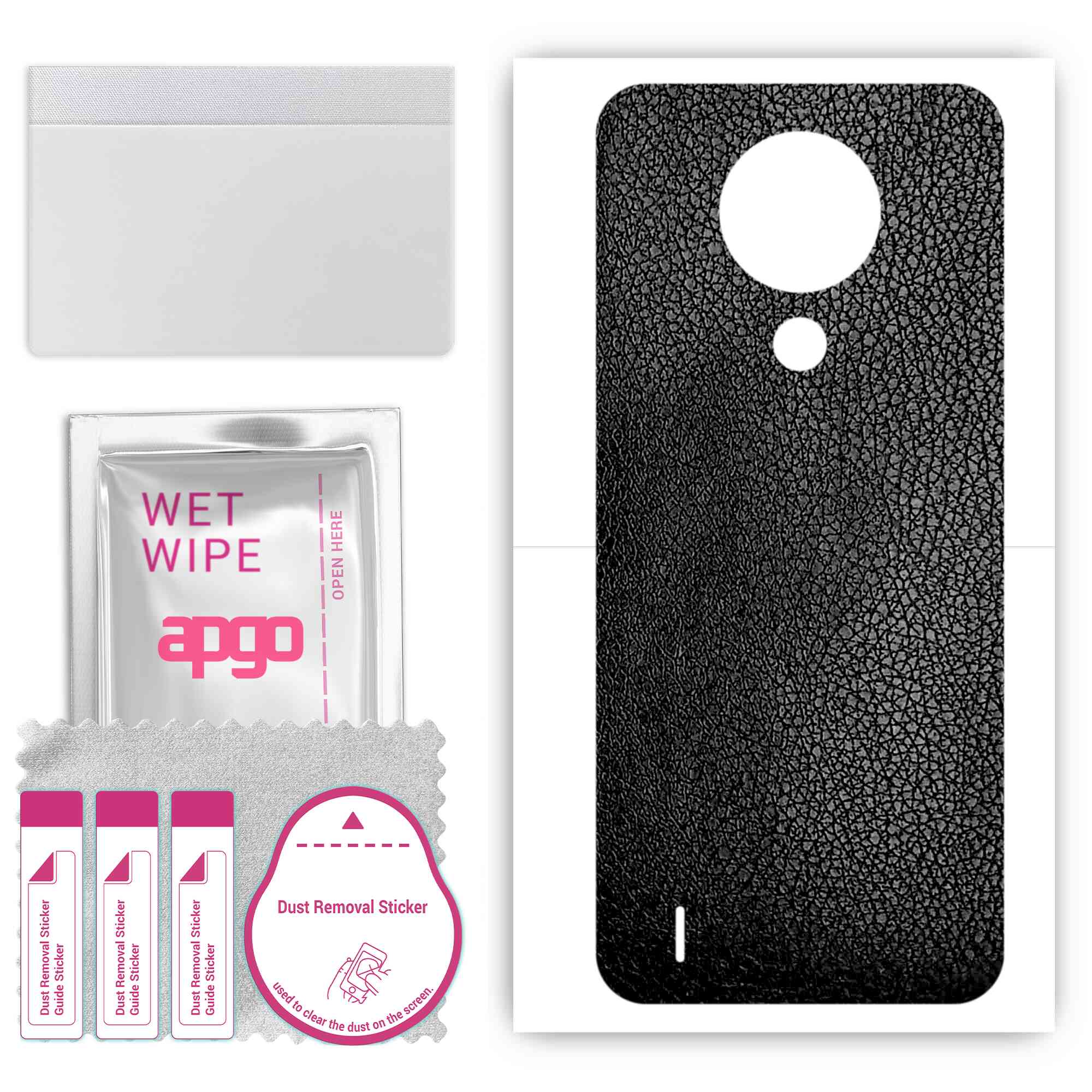 Apgo Protective Skin Sticker for the back compatible with Nokia 1.4, Wrap Film, Foil, Vinyl - Pattern Black Leather
Apgo Protective Skin Sticker for the back compatible with Nokia 1.4, Wrap Film, Foil, Vinyl - Pattern Black Leather