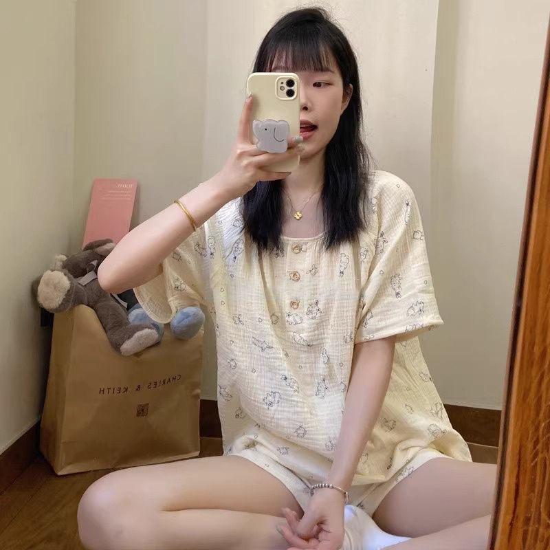 In summer, you can wear bunny pajamas outside, and women can wear short-sleeved shorts outside in summer. Two-piece set of girl cartoon loungewear S
In summer, you can wear bunny pajamas outside, and women can wear short-sleeved shorts outside in summer. Two-piece set of girl cartoon loungewear S