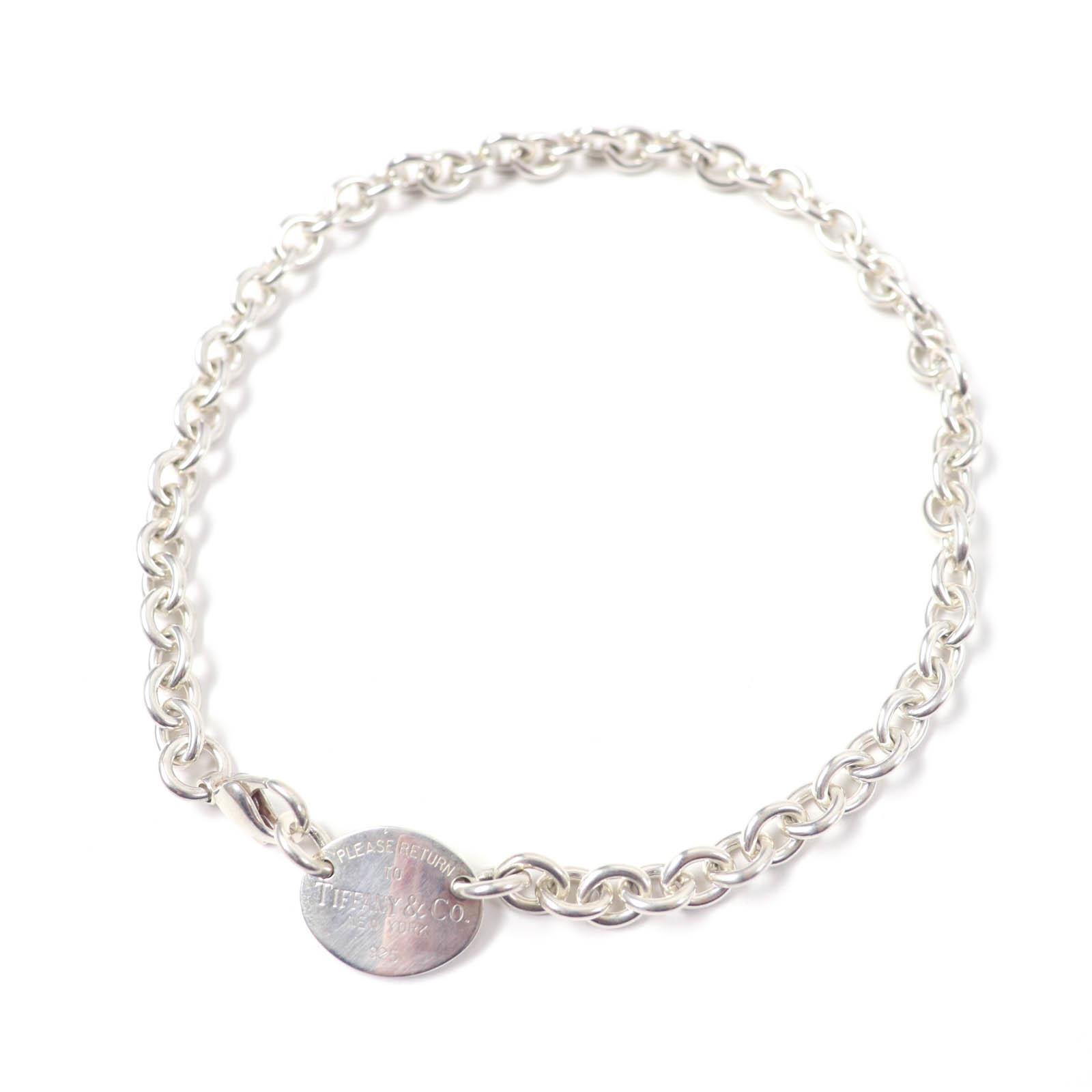 Very Good TIFFANY&Co. choker Oval tag Necklace Silver SV925 Women Used
Very Good TIFFANY&Co. choker Oval tag Necklace Silver SV925 Women Used