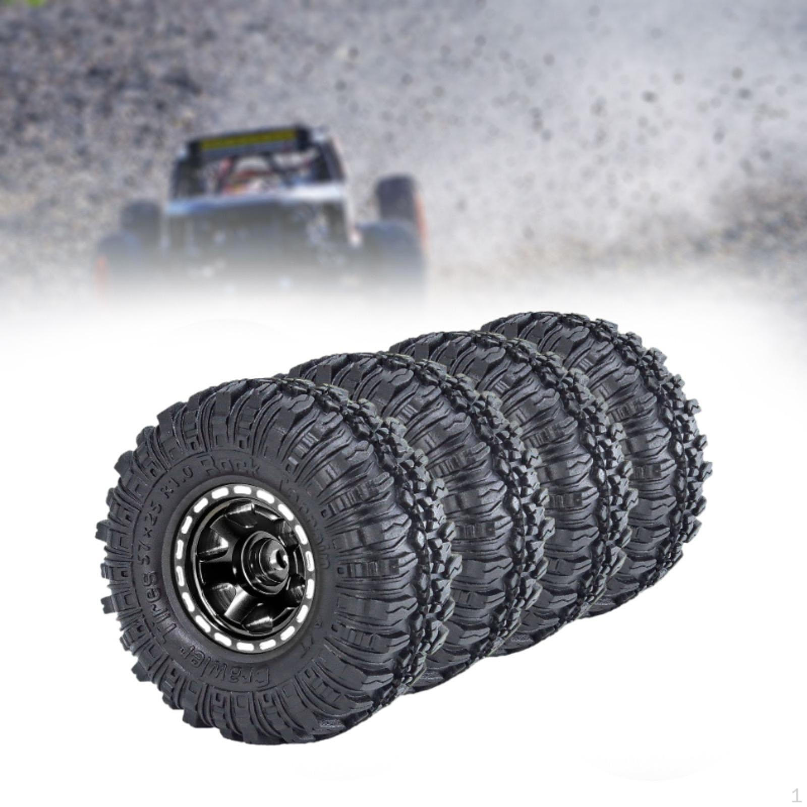 4 Pieces 1.0 Inch Rubber Tires Set for SCX24 FMS24 1:24 RC Crawler Car чорний
4 Pieces 1.0 Inch Rubber Tires Set for SCX24 FMS24 1:24 RC Crawler Car чорний