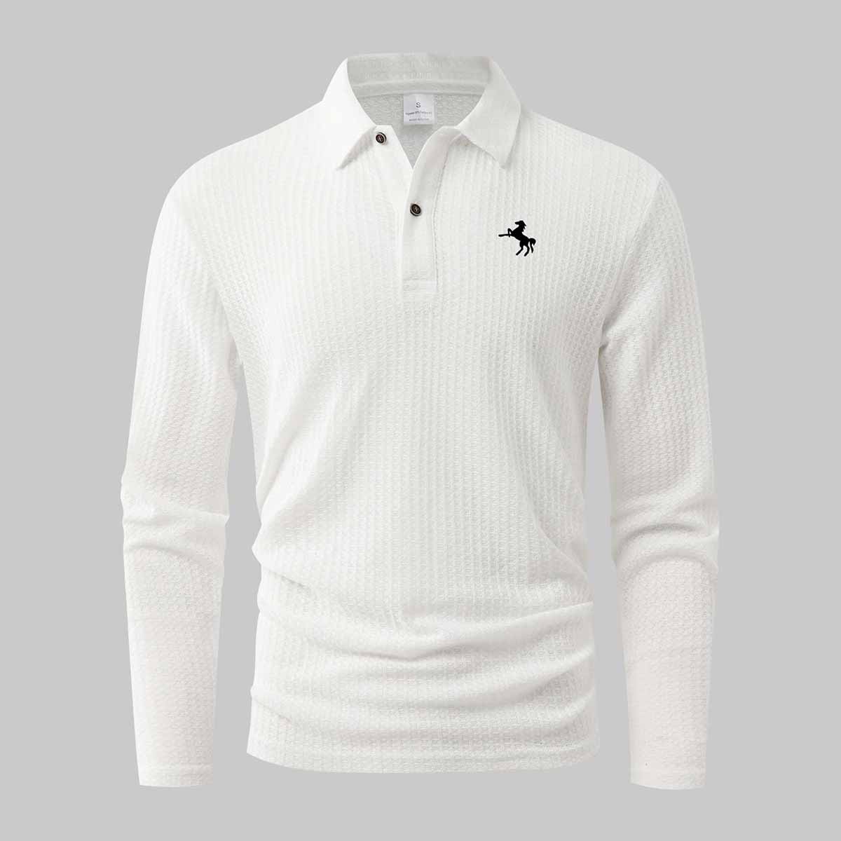 Men s Waffle Knit Rearing Horse Logo Long Sleeve Polo XL білий
Men s Waffle Knit Rearing Horse Logo Long Sleeve Polo XL білий