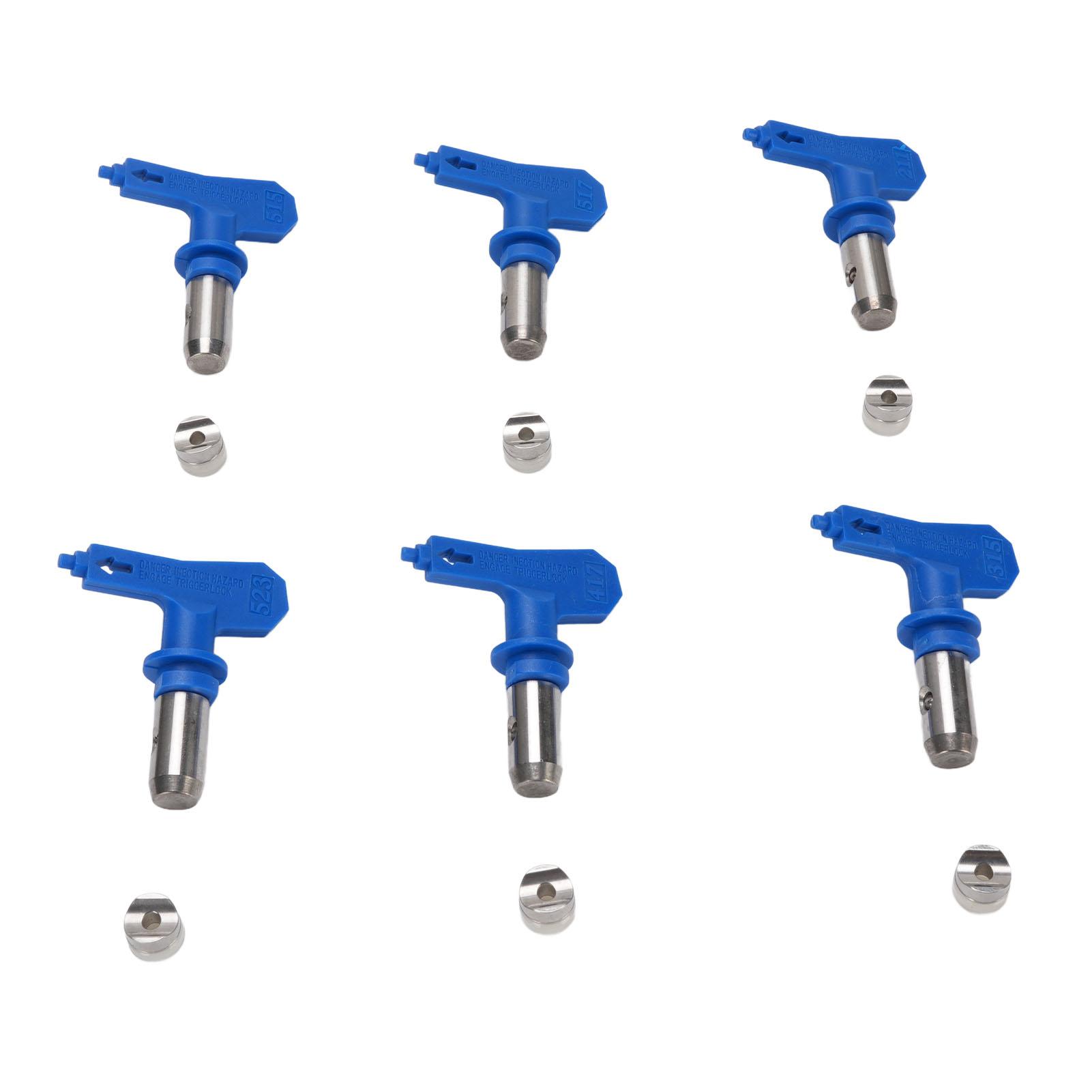 6 Pcs Airless Spray Tip Set Blue 211 315 417 515 517 523 Airless Paint Sprayer Nozzle for Home
6 Pcs Airless Spray Tip Set Blue 211 315 417 515 517 523 Airless Paint Sprayer Nozzle for Home