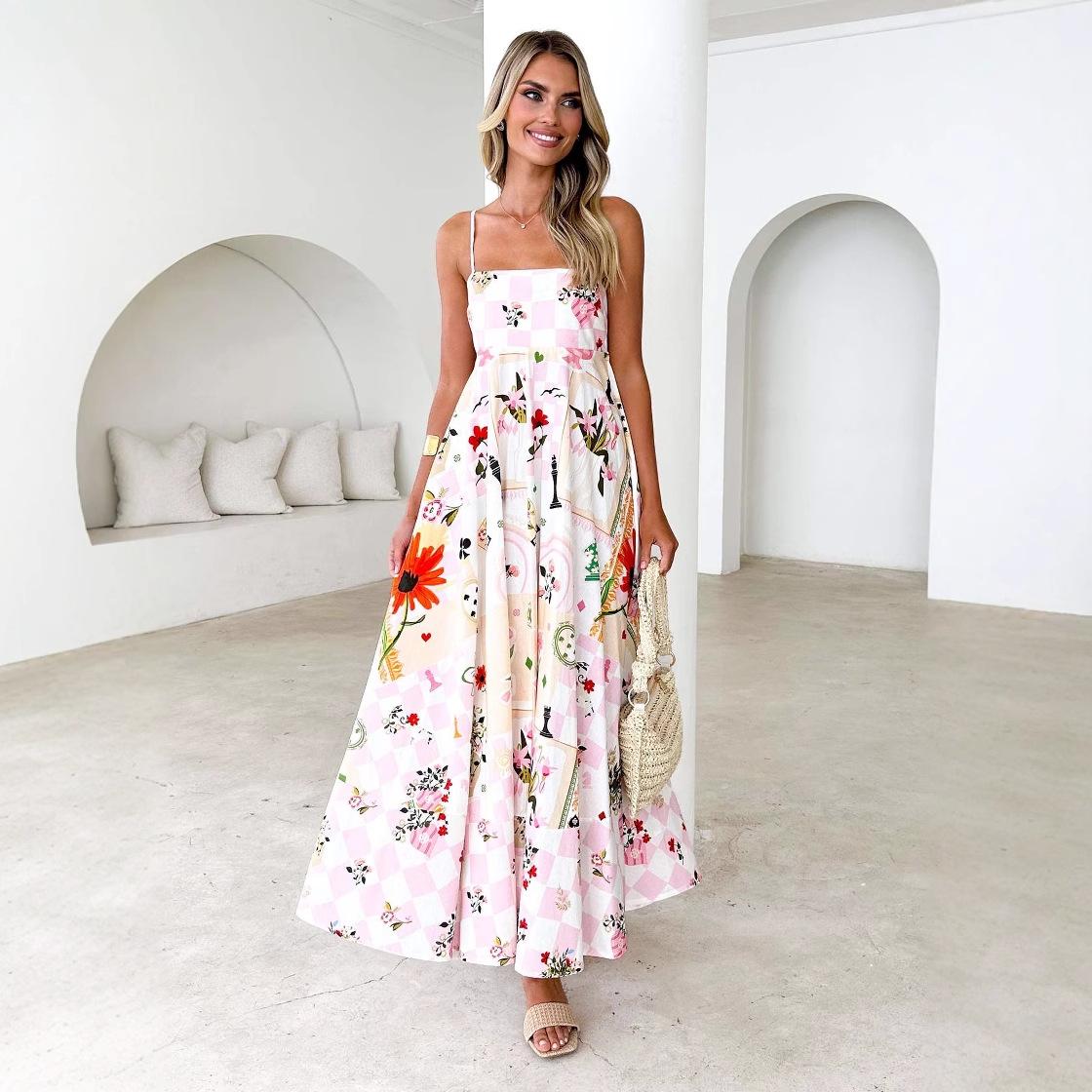 Women s clothing European and American summer fashion print halter suspender sexy big pendulum high waist dress women XL
Women s clothing European and American summer fashion print halter suspender sexy big pendulum high waist dress women XL