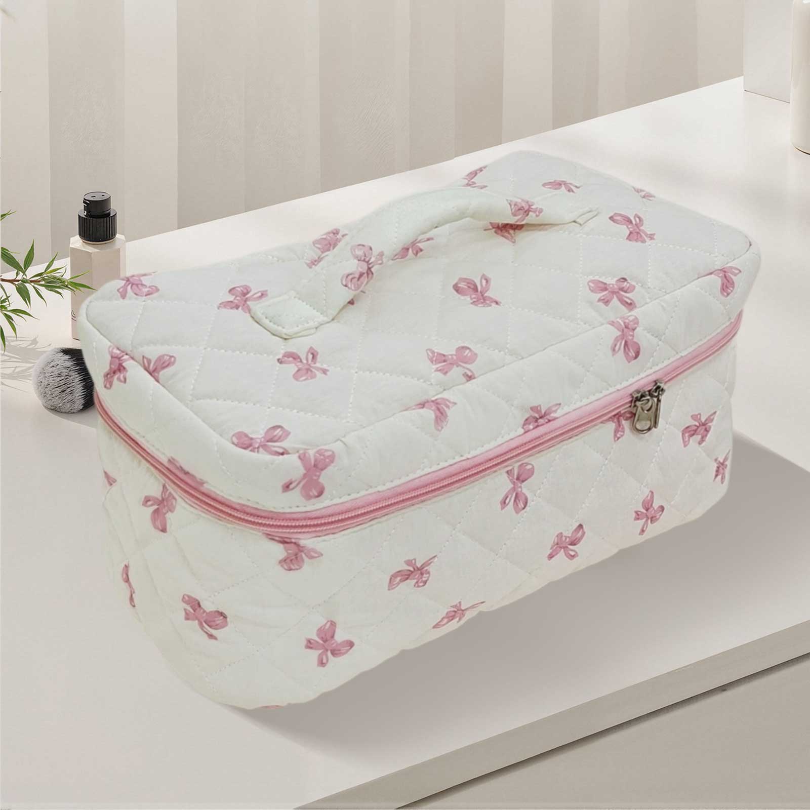Women Floral Cotton Portable Storage Bag Large Capacity Cute Wash Purse with Zipper and Handle for Girls Work Daily Use
Women Floral Cotton Portable Storage Bag Large Capacity Cute Wash Purse with Zipper and Handle for Girls Work Daily Use