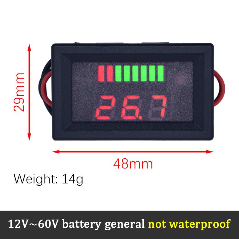 LIZAO 12V 24V 48V 72V Car Battery Charge Meter LED Digital Capacity Tester Lithium Battery Voltage Indicator
LIZAO 12V 24V 48V 72V Car Battery Charge Meter LED Digital Capacity Tester Lithium Battery Voltage Indicator