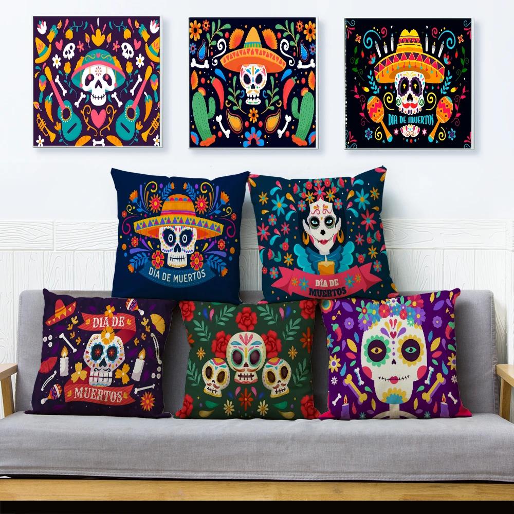 Day Of The Dead Pillowcase Decor Cartoon Mexico Flower Skull Print Cushion Cover for Sofa Home Polyester Pillow Case 45x45cm 30x30cm12x12Inch
Day Of The Dead Pillowcase Decor Cartoon Mexico Flower Skull Print Cushion Cover for Sofa Home Polyester Pillow Case 45x45cm 30x30cm12x12Inch