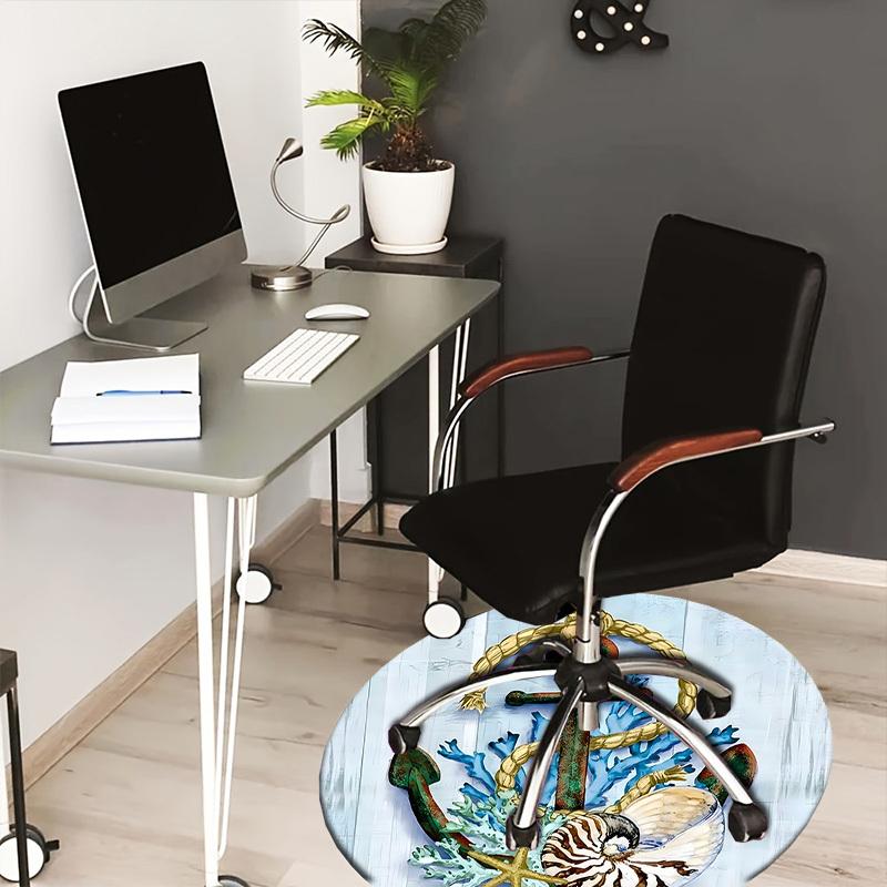 1pc Office Carpet Chair Mats Nautical Decor with Anchor, Shells, and Coral Perfect for Decorating Office Chairs, Living Rooms, Or Bedrooms.YDT141 80cm by 80cm
1pc Office Carpet Chair Mats Nautical Decor with Anchor, Shells, and Coral Perfect for Decorating Office Chairs, Living Rooms, Or Bedrooms.YDT141 80cm by 80cm