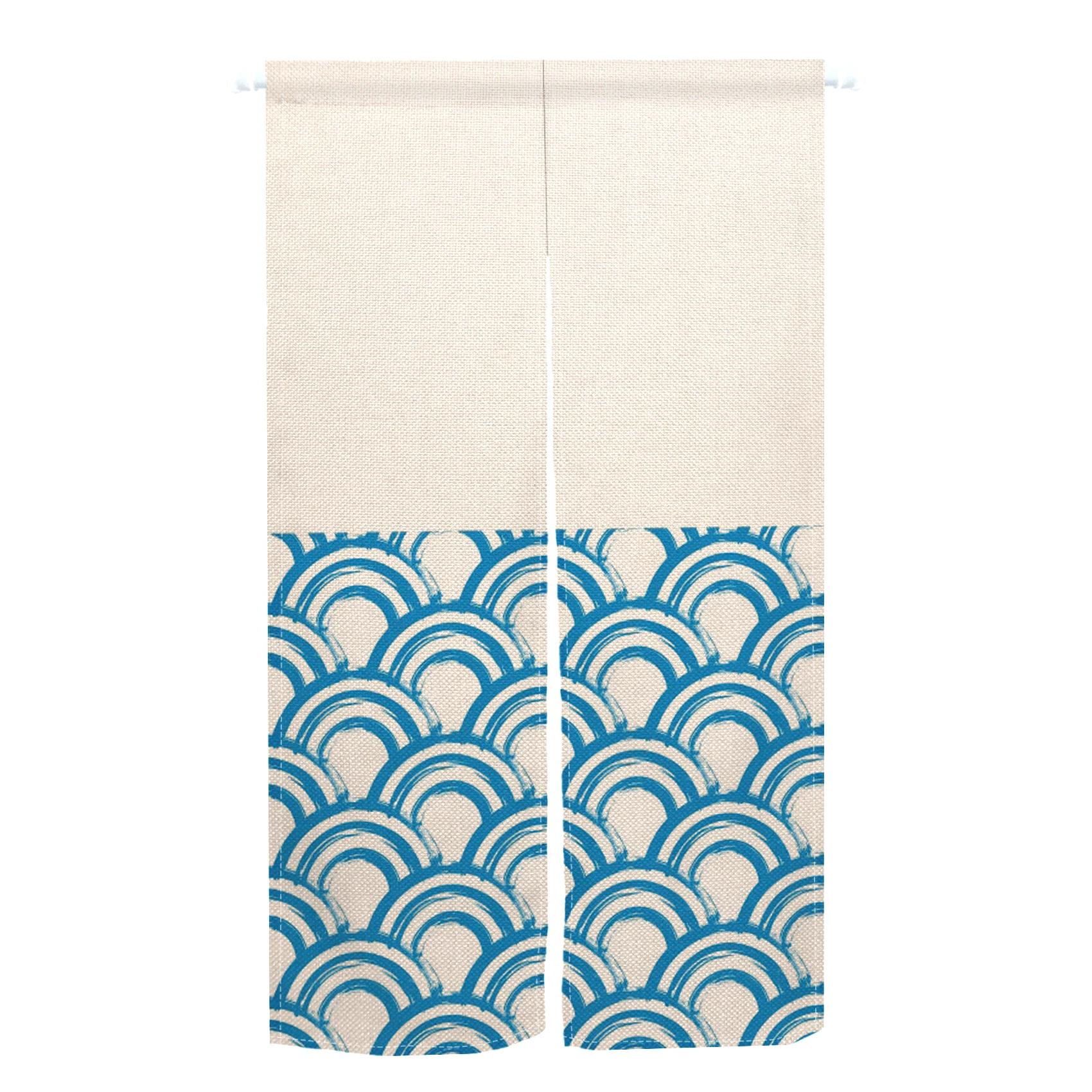 VIKAMA Japanese-Style Door Curtain Traditional Wave Geometric Pattern Kitchen Entryway Divider Curtain Japanese Izakaya Style 70x120cm
VIKAMA Japanese-Style Door Curtain Traditional Wave Geometric Pattern Kitchen Entryway Divider Curtain Japanese Izakaya Style 70x120cm