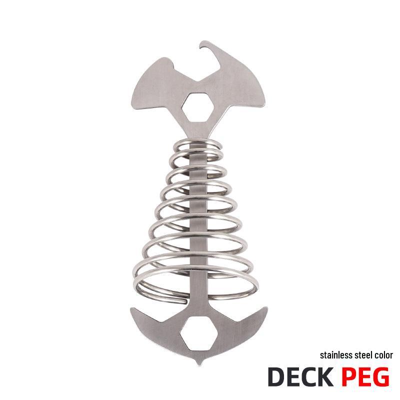 Stainless Steel Multi-Functional Tent Pegs with Spring Hooks for Outdoor Camping 83x35
Stainless Steel Multi-Functional Tent Pegs with Spring Hooks for Outdoor Camping 83x35