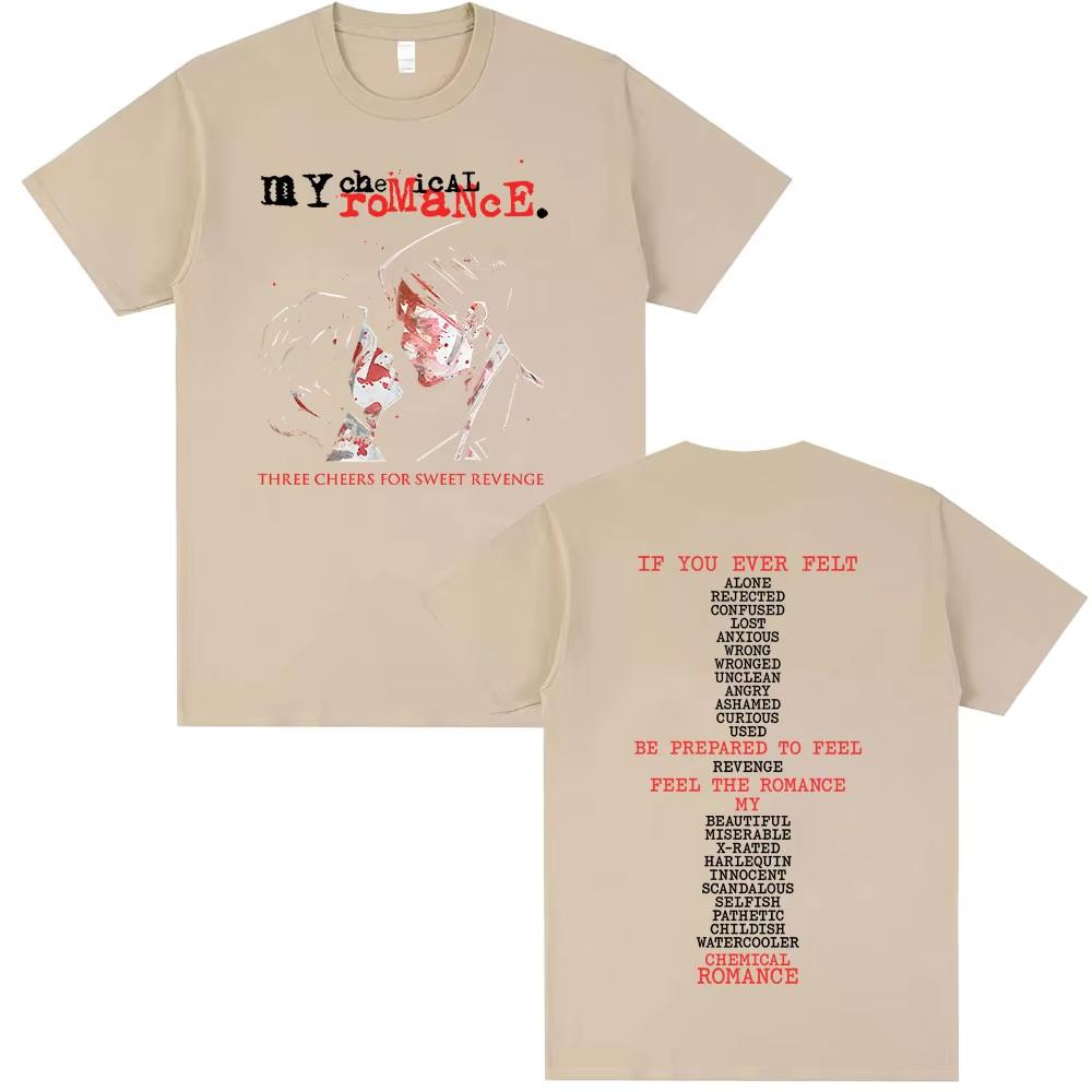 Знаменитая группа My Chemical Romance Футболки Three Cheers for Sweet Revenge Мужские Женские Рок Панк Эмо Ретро Футболка Мужская Мода Топы 4XL
Знаменитая группа My Chemical Romance Футболки Three Cheers for Sweet Revenge Мужские Женские Рок Панк Эмо Ретро Футболка Мужская Мода Топы 4XL