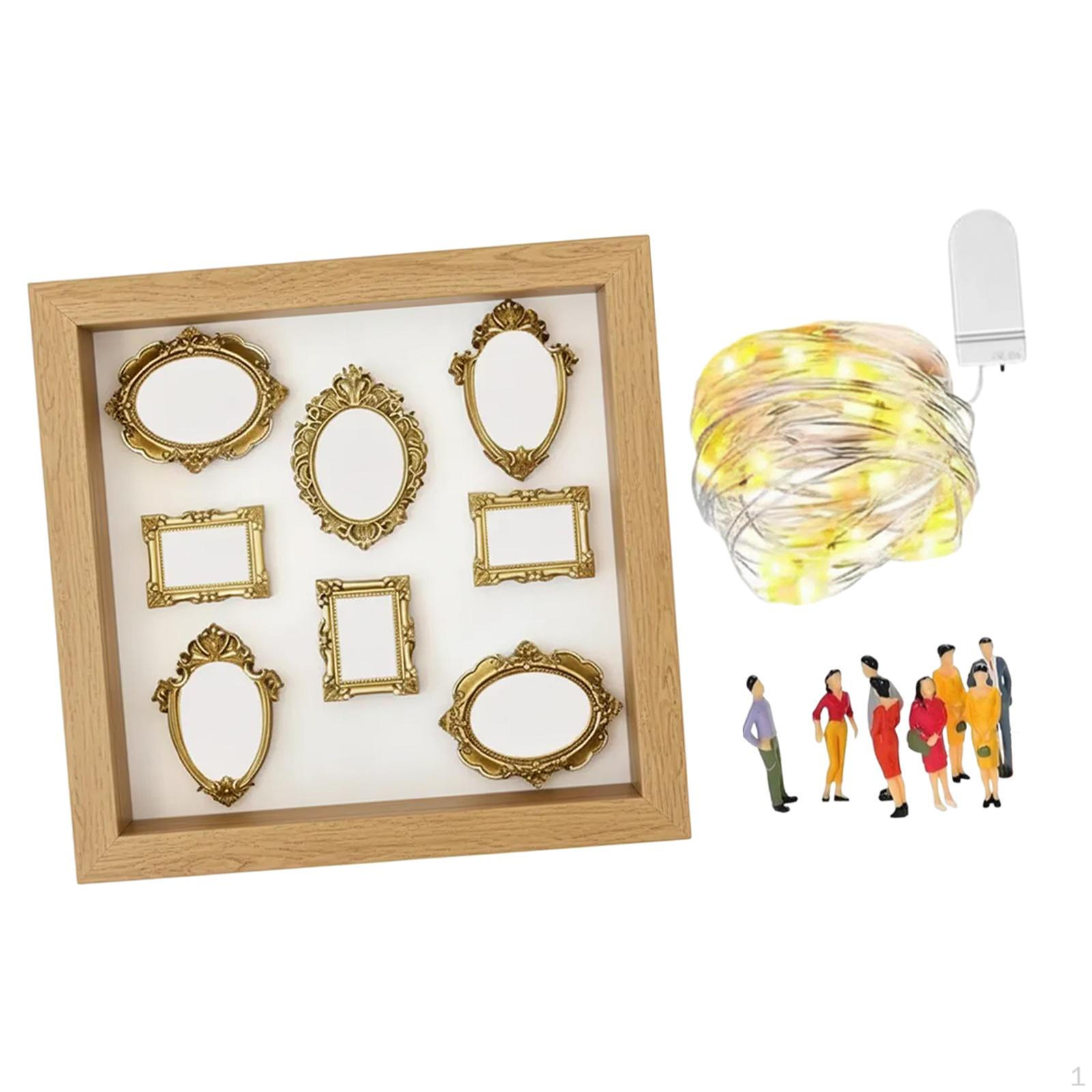 DIY Mini Museum Silhouette Box with Frame & Figurines for Anniversary Brown frame
DIY Mini Museum Silhouette Box with Frame & Figurines for Anniversary Brown frame